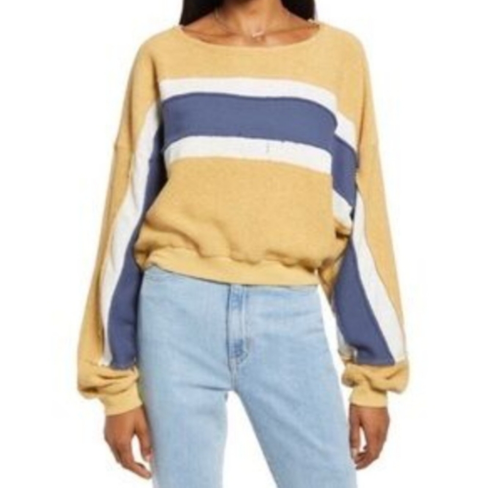 Free People We The Free Palo Alto Cotton Blend Pullover Sweatshirt - Picture 12 of 12